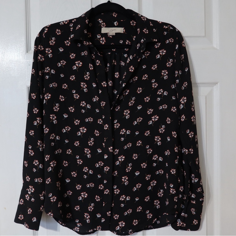 Loft Floral Blouse - Button Down